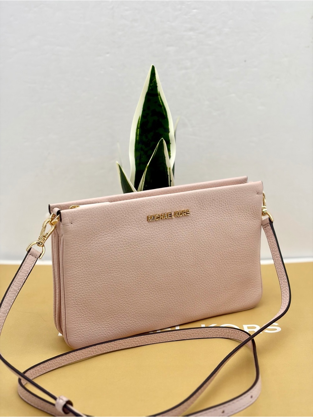 MICHAEL KORS Large Pebbled Leather Crossbody Bag